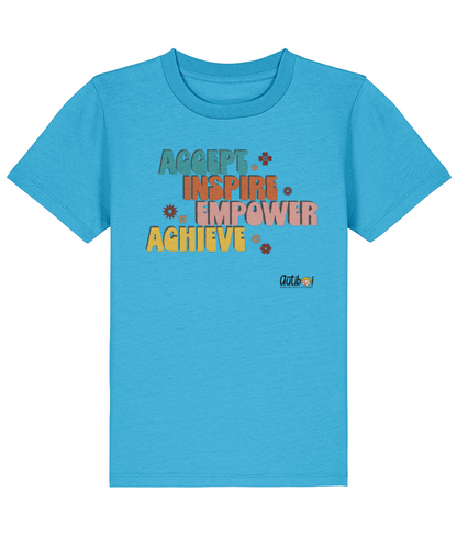 Accept. Inspire. Empower. Achieve Flower - Kids Tee