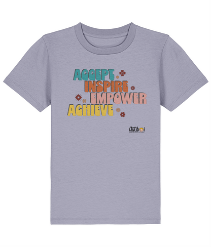 Accept. Inspire. Empower. Achieve Flower - Kids Tee